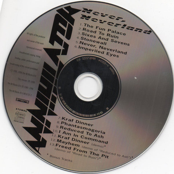 Annihilator (2) : Never, Neverland (CD, RE, RM)