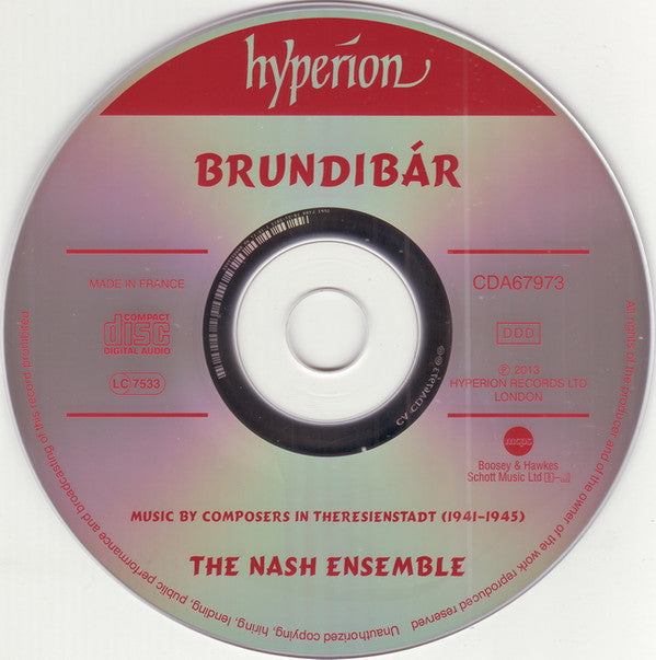 The Nash Ensemble : Brundibár – Music By Composers In Theresienstadt (1941–1945) (CD, Album)