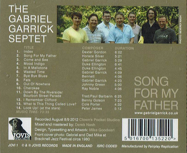 The Gabriel Garrick Septet : Song For My Father (CD, Album)