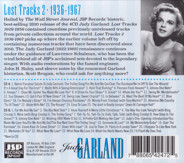 Judy Garland : Lost Tracks 2 - 1936-1967 (2xCD, Comp)