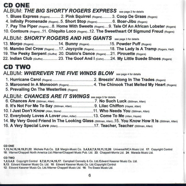 Shorty Rogers : Four Classic Albums (2xCD, Comp)