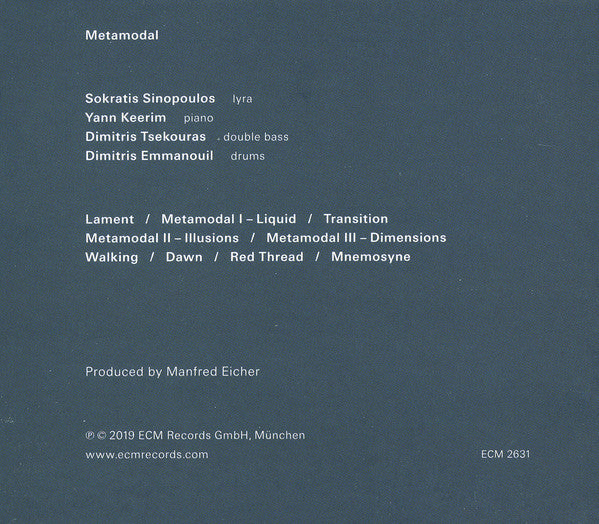 Sokratis Sinopoulos Quartet : Metamodal (CD, Album)