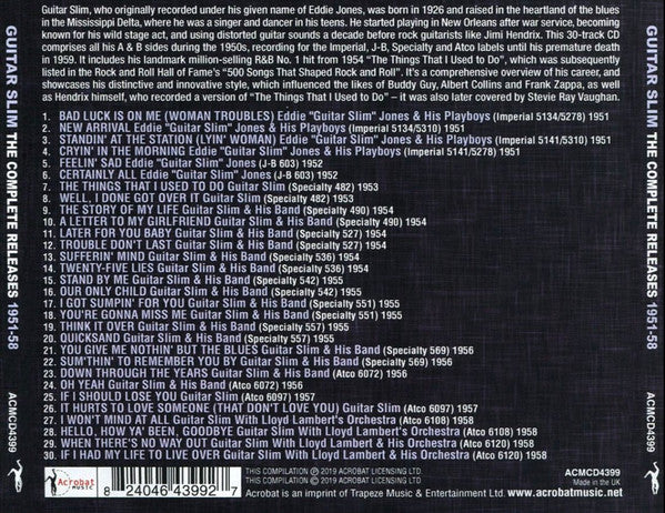 Guitar Slim* : The Complete Releases 1951-58 (CD, Comp, RE)