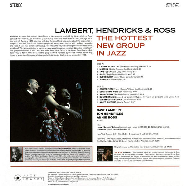 Lambert, Hendricks & Ross : The Hottest New Group In Jazz (LP, Album, RE, 180)