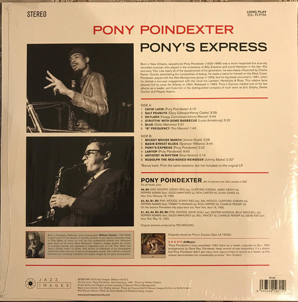 Pony Poindexter : Pony's Express (LP, Album, Ltd, RE, Aud)