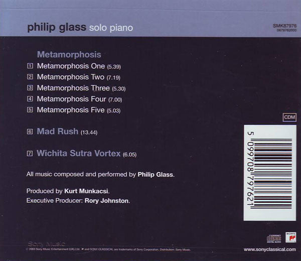 Philip Glass : Solo Piano (CD, Album, RE)