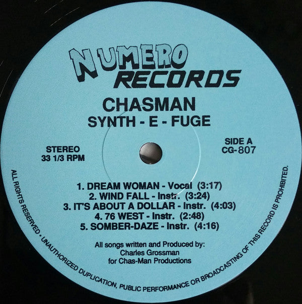 Chasman : Synth-E-Fuge (LP, Album, RE)