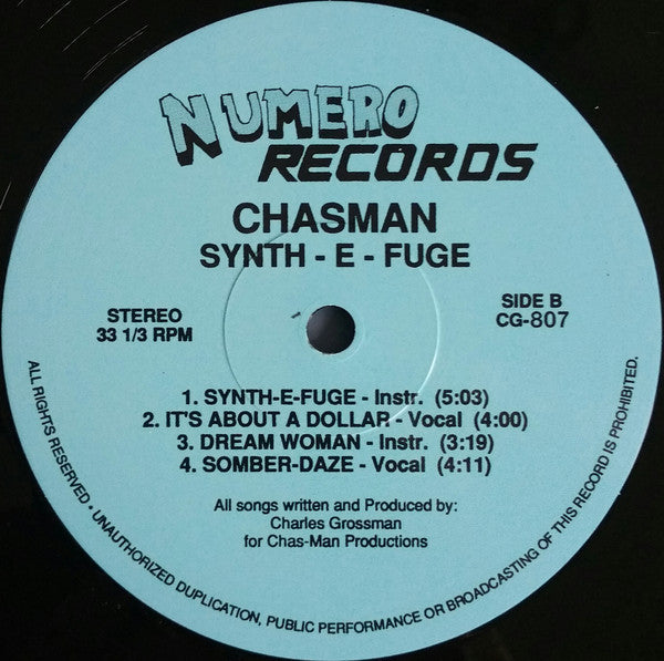 Chasman : Synth-E-Fuge (LP, Album, RE)