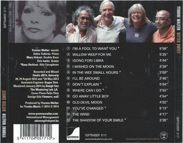 Yvonne Walter : Bitter Sweet (Remembering Ann) (CD, Album)