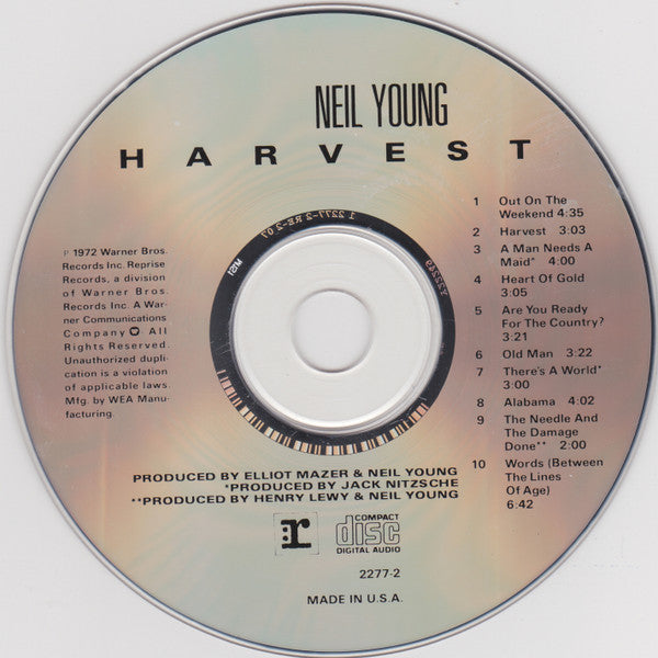 Neil Young : Harvest (CD, Album, RE, Cin)