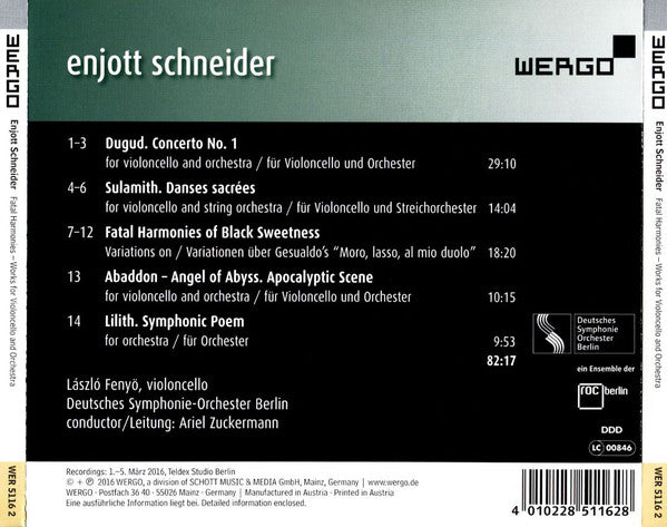 Enjott Schneider : Fatal Harmonies - Works For Cello And Orchestra (CD, Album)