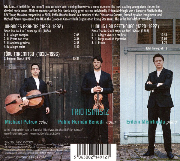 Trio Isimsiz, Johannes Brahms | Toru Takemitsu | Ludwig van Beethoven : Brahms, Takemitsu, Beethoven (CD, Album)