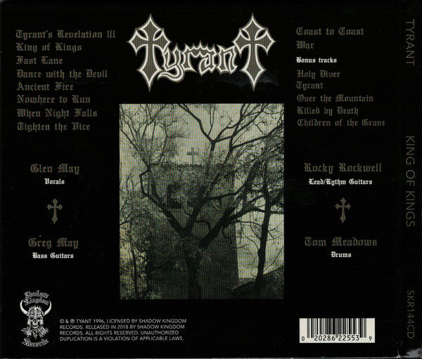 Tyrant (8) : King Of Kings (CD, Album, RE, RM, Dig)