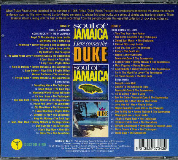 Various : Soul Of Jamaica / Here Comes The Duke (CD, Album, RE + CD, Album, RE + Comp)