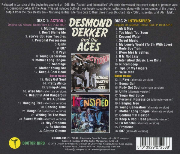 Desmond Dekker And The Aces* : Action! & Intensified (CD, Album + CD, Album + Comp, RE)
