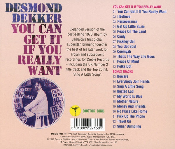 Desmond Dekker : You Can Get It If You Really Want (CD, Album, RE)