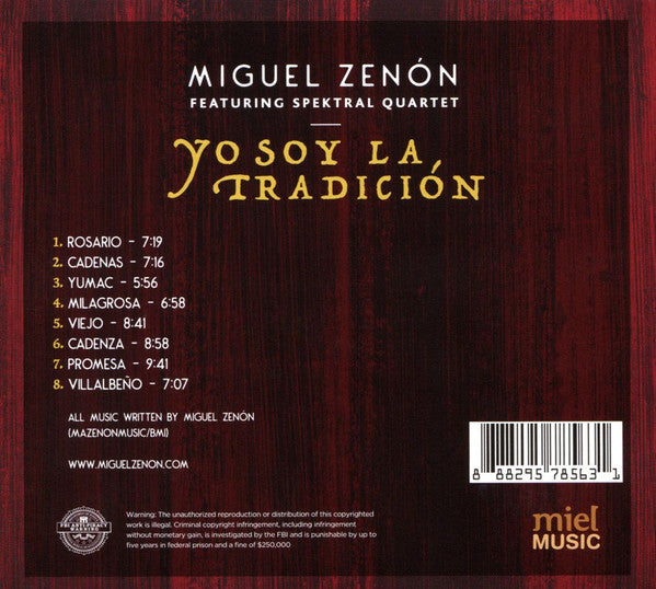 Miguel Zenon Featuring Spektral Quartet : Yo Soy La Tradición (CD, Album)