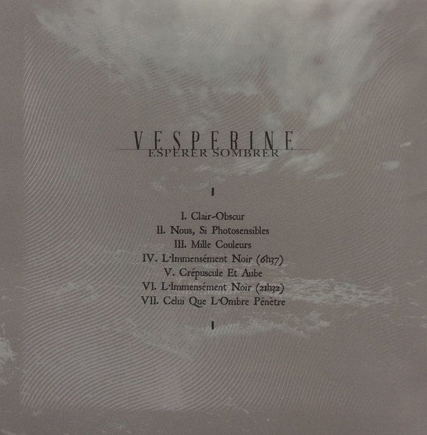 Vesperine : Espérer Sombrer (CD, Album)