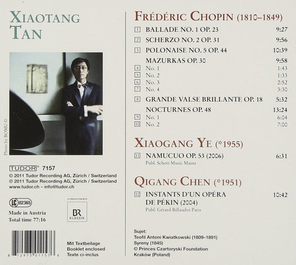 Frédéric Chopin, Qigang Chen, Xiaogang Ye | Xiaotang Tan : Chopin (CD, Album)