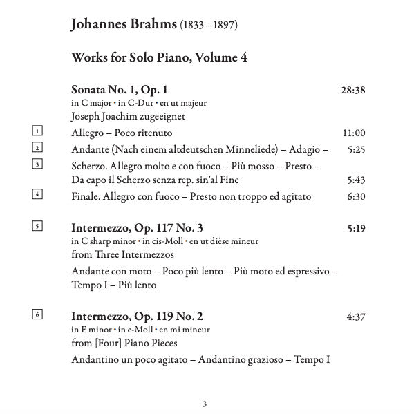 Johannes Brahms, Barry Douglas : Works For Solo Piano, Volume Four (CD, Album)