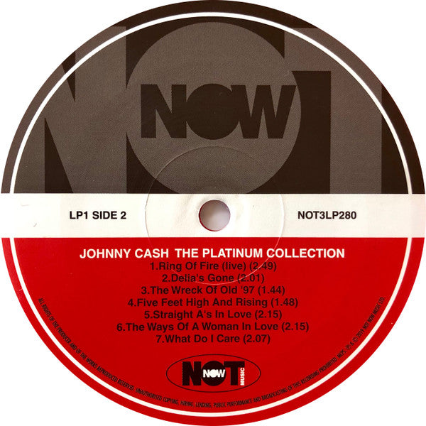 Johnny Cash : The Platinum Collection (3xLP, Comp, Red)