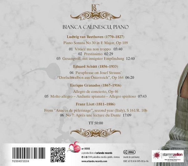 Ludwig van Beethoven, Eduard Schütt, Enrique Granados & Franz Liszt | Bianca Calinescu : The Debut Recording (CD, Album)