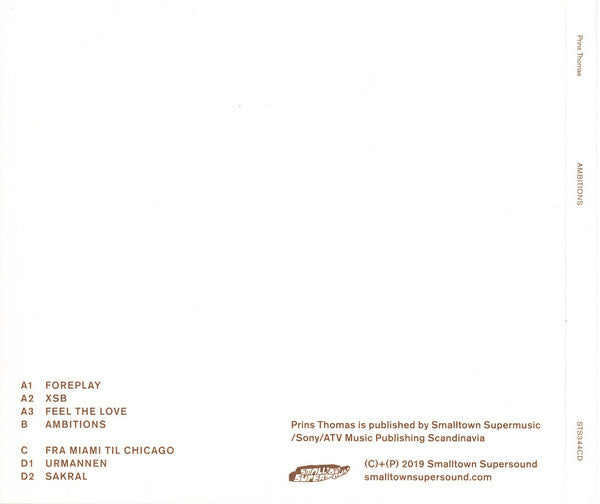 Prins Thomas : Ambitions (CD, Album)