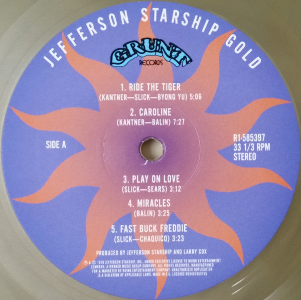 Jefferson Starship : Gold (LP, RSD, Comp, Ltd, Gol + 7", RSD, Single, Bon)
