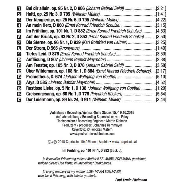 Paul Armin Edelmann, Charles Spencer (2) : The Schubert Album (CD, Album)