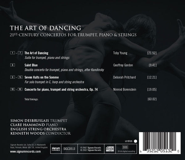 Nimrod Borenstein, Geoffrey Gordon (2), Deborah Pritchard, Toby Young - Simon Desbruslais, Clare Hammond, English String Orchestra, Kenneth Woods (2) : The Art Of Dancing: 21st-century Concertos For Trumpet, Piano And Strings (CD, Album)