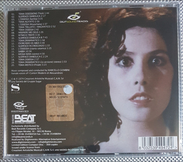 Marcello Giombini : L’Ossessa (Original Motion Picture Soundtrack) (CD, Album, Mono, Ltd)