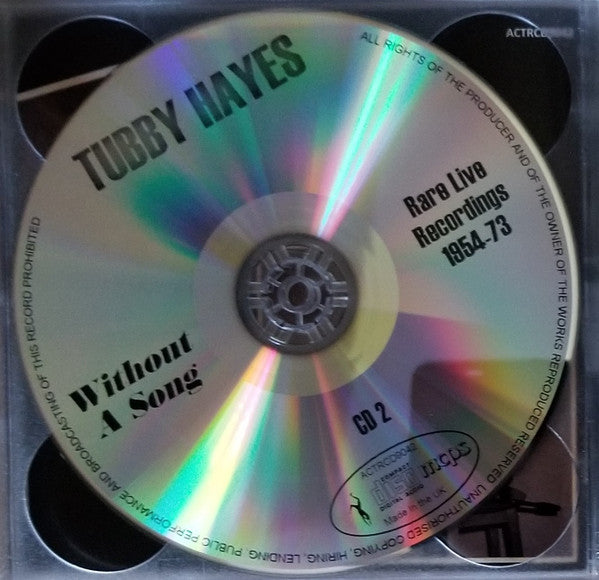 Tubby Hayes : Without A Song: Rare Live Recordings 1954-73 (3xCD, Comp)