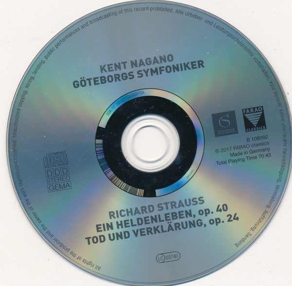 Richard Strauss - Göteborgs Symfoniker, Kent Nagano : Ein Heldenleben; Tod Und Verklärung (CD, Album)
