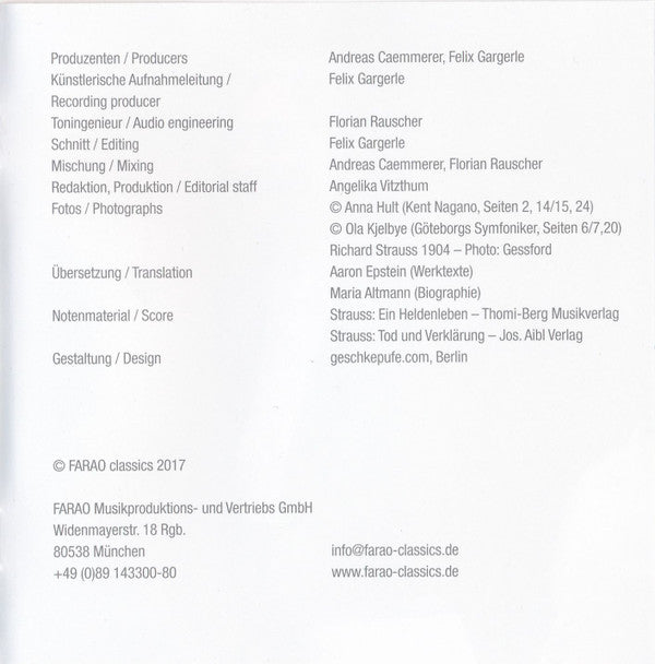 Richard Strauss - Göteborgs Symfoniker, Kent Nagano : Ein Heldenleben; Tod Und Verklärung (CD, Album)