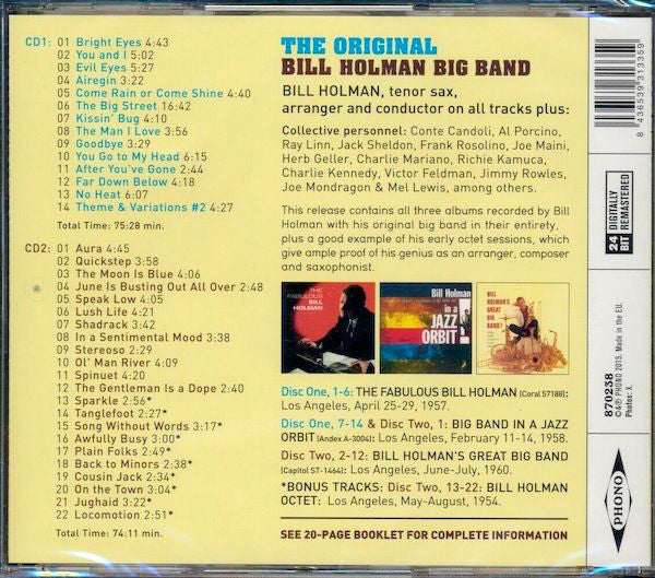 The Bill Holman Big Band : The Original Bill Holman Big Band - Complete Recordings (2xCD, Comp)