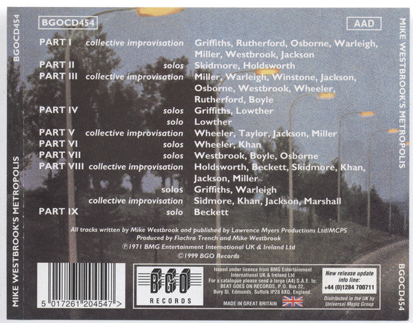 Mike Westbrook : Metropolis (CD, Album, RE, RM, Nim)