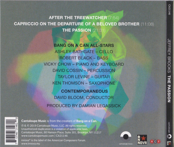 Jeffrey Brooks (3), Bang On A Can All-Stars, Contemporaneous : The Passion (CD, Album)