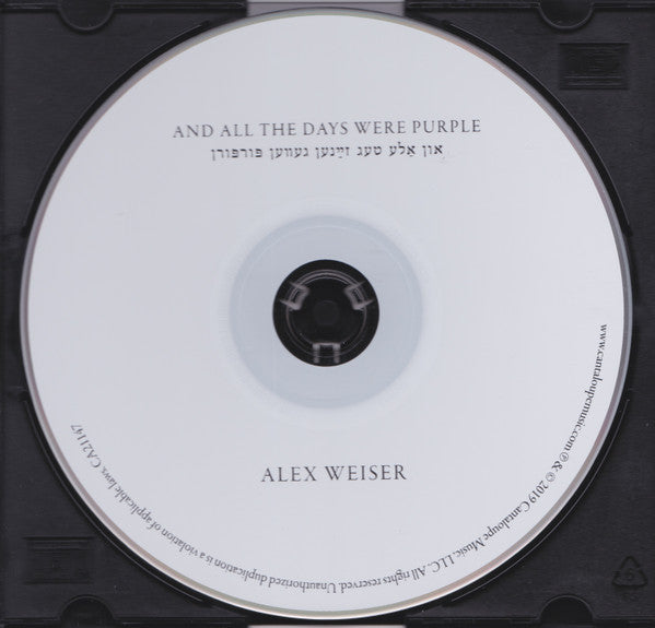 Alex Weiser : And All The Days Were Purple (CD, Album)