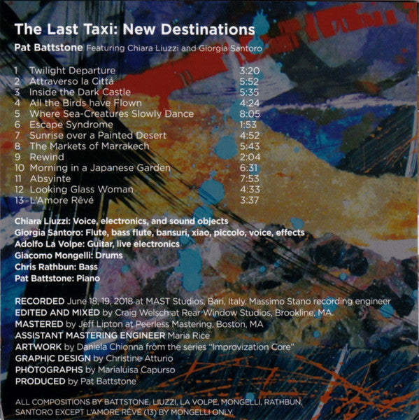 The Last Taxi (2), Patrick Battstone Featuring Chiara Liuzzi And Giorgia Santoro : New Destinations (CD, Album)