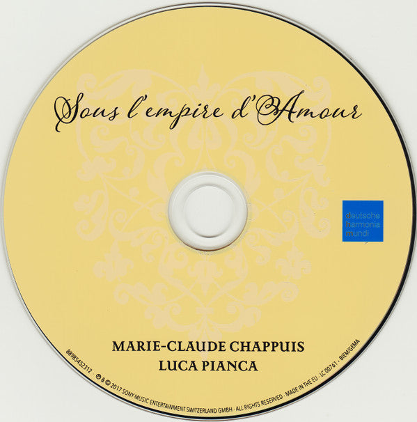 Marie-Claude Chappuis, Luca Pianca : Sous L'Empire D'Amour (CD, Album)