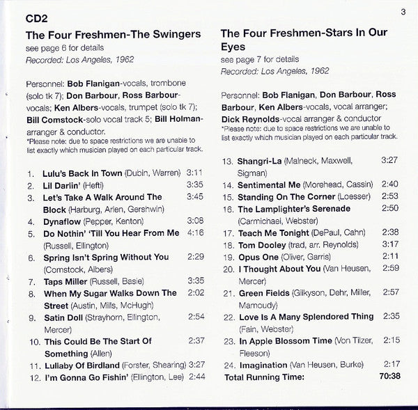 The Four Freshmen : Four Classic Albums (2xCD, Comp, RE, RM)