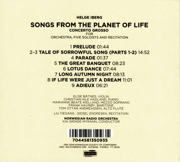 Helge Iberg : Songs From The Planet Of Life (CD, Album)