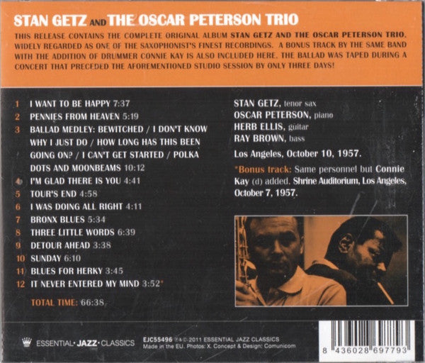 Stan Getz And The Oscar Peterson Trio : Stan Getz And The Oscar Peterson Trio (CD, Album, RE, RM)