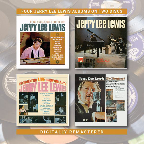 Jerry Lee Lewis : The Golden Hits Of Jerry Lee Lewis / Live At The Star-Club, Hamburg / The Greatest Live Show On Earth / By Request : More Of The Greatest Live Show On Earth (2xCD, Comp, RM)