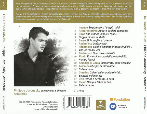 Georg Friedrich Händel, Philippe Jaroussky, Ensemble Artaserse : The Händel Album (CD, Album)