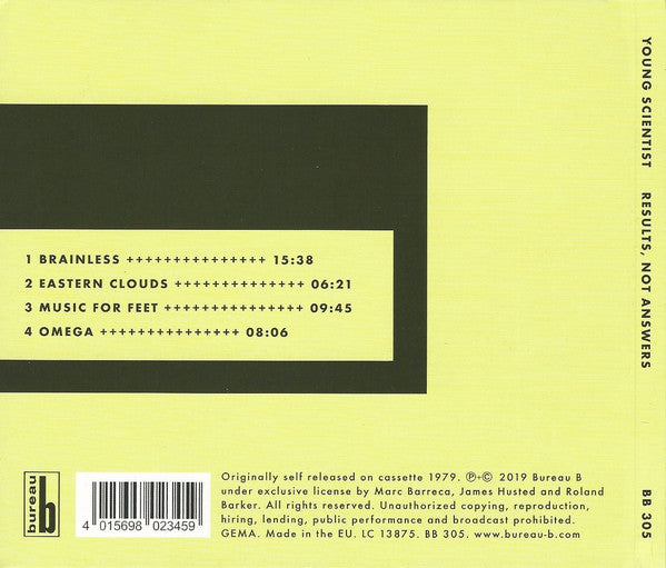 Young Scientist : Results Not Answers (CD, Album, RE)