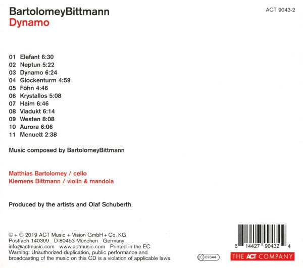 BartolomeyBittmann : Dynamo (CD, Album)