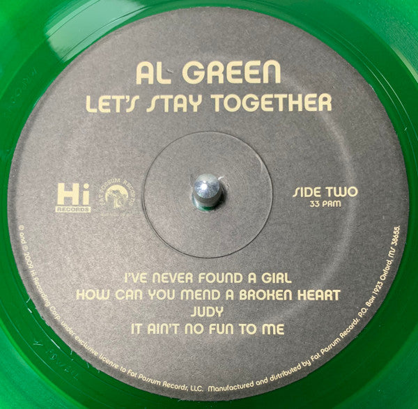 Al Green : Let's Stay Together (LP, Album, Club, Ltd, Num, RE, RP, Gre)