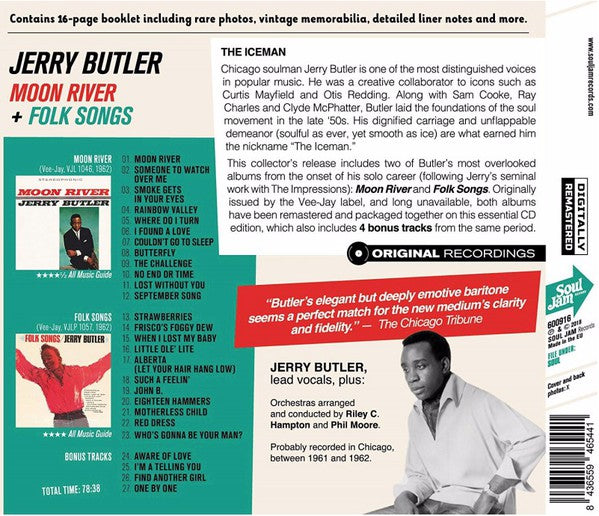 Jerry Butler : Moon River Plus Folk Songs (CD, Comp, RM)