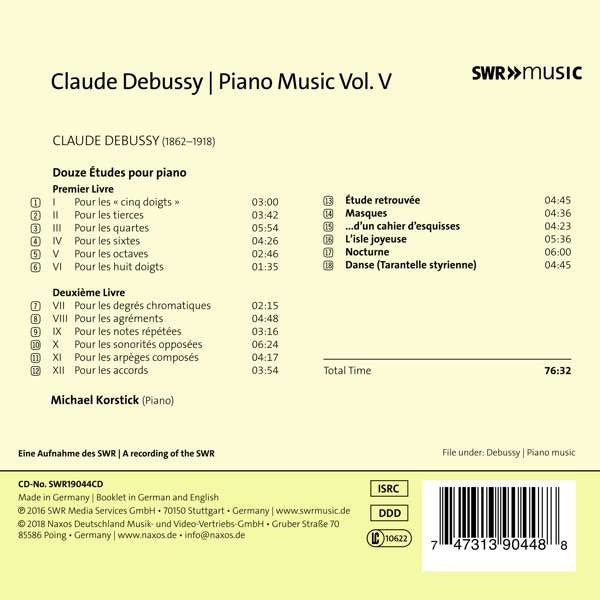 Claude Debussy, Michael Korstick : Piano Music Vol. V (CD, Album)